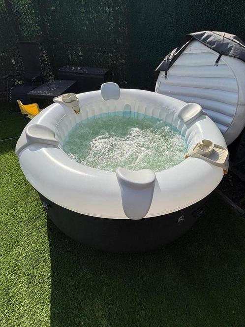 Jacuzzi Lazy-z-Spa Miami, Tuin en Terras, Bubbelbaden en Hottubs, Gebruikt, Opblaasbaar, Afdekzeil, Filter, Ophalen