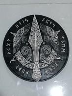Plaque murale viking 30 cm en bois d albesia, Antiquités & Art, Curiosités & Brocante