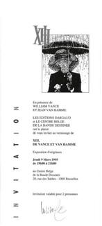 uitnodigingskaart / carte invitation - Vance: Expo Originaux, Nieuw, Vance - Van Hamme, Ophalen, Eén stripboek