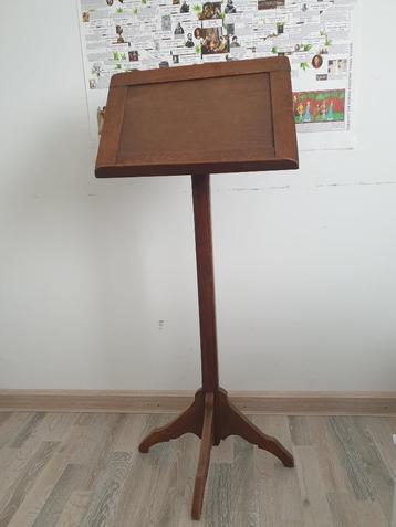 Antieke brocante houten muziekstandaard, Enlèvement ou Envoi, Utilisé, Pied, Hautbois