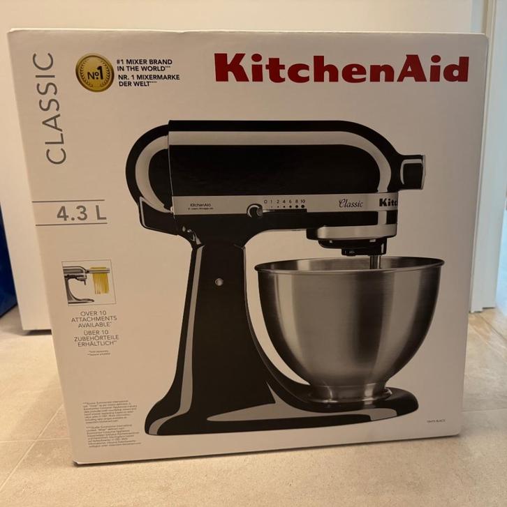 KitchenAid ROBOT PÂTISSIER 4,3 L classic - noir onyx  NEUF, Elektronische apparatuur, Keukenmixers, Nieuw, 4 liter of meer, Ophalen