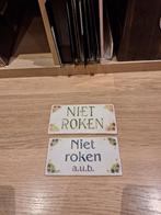 Keramiek,Niet Roken, Huis en Inrichting, Woonaccessoires | Tekstborden en Spreuken, Ophalen of Verzenden