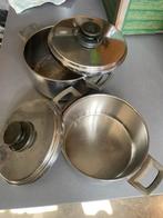 kookpot Demeyere 2 stuks, Inox, Gebruikt, Keramische plaat, Ophalen