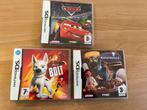 3nintendo ds disney games 12€ Cars, bolt, ratatouille 🎮🎮🎮, 2 joueurs, Ordinateurs reliés, Aventure et Action, Comme neuf