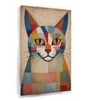 Toile de style Cat Paul Klee 60 x 90 cm - 18 mm., 75 à 100 cm, Envoi, Création originale, 50 à 75 cm