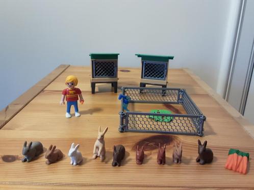 PLaymobil jongen en konijnenhok, Kinderen en Baby's, Speelgoed | Playmobil, Zo goed als nieuw, Complete set, Ophalen of Verzenden