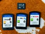 3 gamekaarten + 1 PSVITA-kaart van 4 GB, Games en Spelcomputers, Ophalen of Verzenden, Gebruikt