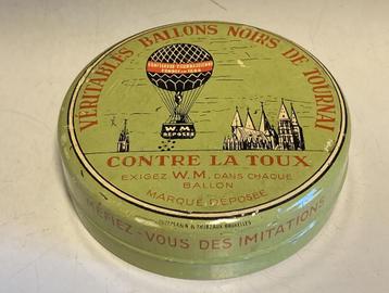 Vintage blik Veritables Ballons Noirs de Tournai beschikbaar voor biedingen