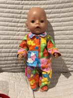 396. Babyborn: Nieuwe veelkleurige flanellen pyjama, Enlèvement ou Envoi, Neuf, Baby Pop