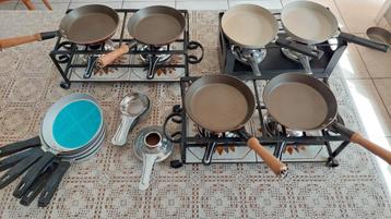Gourmetset 3 sets van 2 + 6 extra nieuwe pannetjes beschikbaar voor biedingen