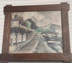 aquarelle paysage anseremme signe, Ophalen of Verzenden