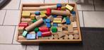 Speelgoed - Bak Vintage houten blokken / bouwblokken, Ophalen, Zo goed als nieuw