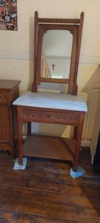 Set elegante antieke toilet/make-uptafel en bijhorende stoel, Ophalen