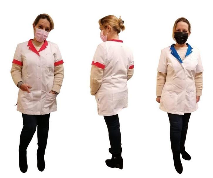 Medische schort, Huis en Inrichting, Keuken | Textiel, Nieuw, Schort, Wit, Ophalen of Verzenden