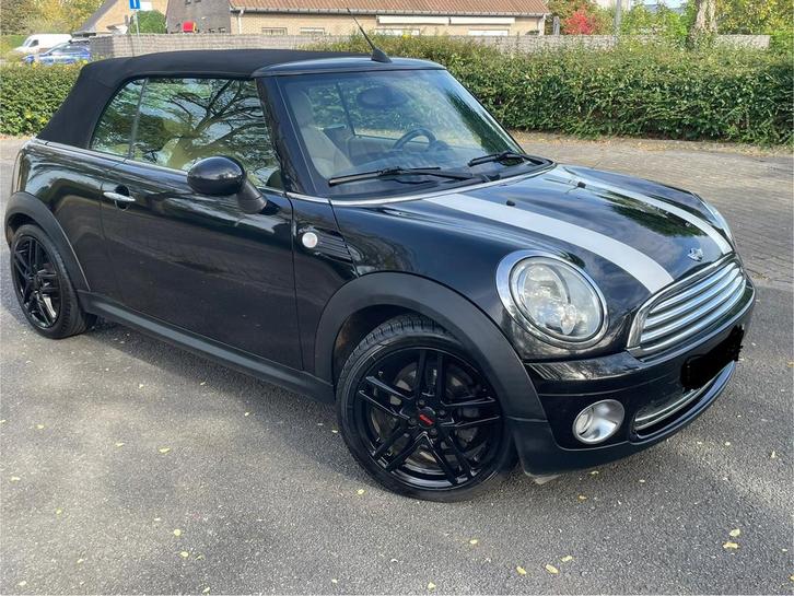Mini Cooper Cabriolet 1.6 Benzine Bj 2009, Auto's, Mini, Bedrijf, Te koop, Cooper, Lederen bekleding, Benzine, Euro 5, Cabriolet