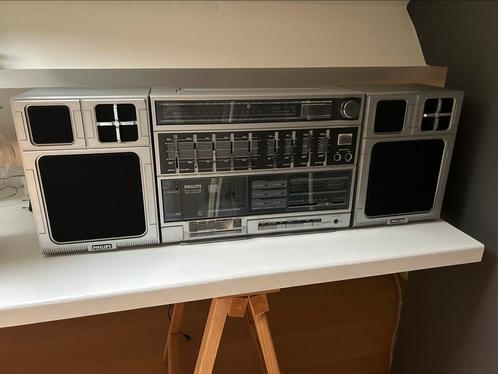 Vintage Philips D8644 Boombox Super Power Compo Soundmachine, Audio, Tv en Foto, Radio's, Gebruikt, Ophalen