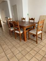 tafel en  6 stoelen, Huis en Inrichting, Ophalen, Zo goed als nieuw, Eikenhout, Klassiek