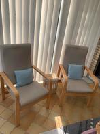 2 comfortabele zetels, Huis en Inrichting, Zetels | Zetels, Minder dan 150 cm, Minder dan 75 cm, Rechte bank, Gebruikt