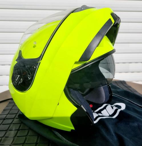 HJC HELM FS-MAX N FLUO GEEL MT LARGE, Motoren, Kleding | Motorhelmen, Dames, Heren, Systeemhelm, L, HJC, Nieuw zonder kaartje