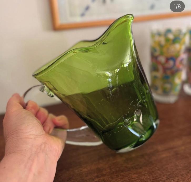 Glazen karaf, pitcher, Antiek en Kunst, Antiek | Glaswerk en Kristal, Ophalen