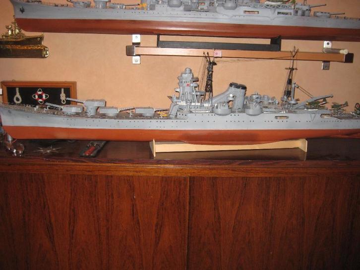Schaalmodel Japanse kruiser "Tone" WW2, Hobby en Vrije tijd, Modelbouw | Boten en Schepen, Gebruikt, 1:50 tot 1:200, Ophalen