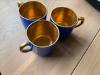 Melba Boon China vintage kopjes verguld met goud, Ophalen of Verzenden