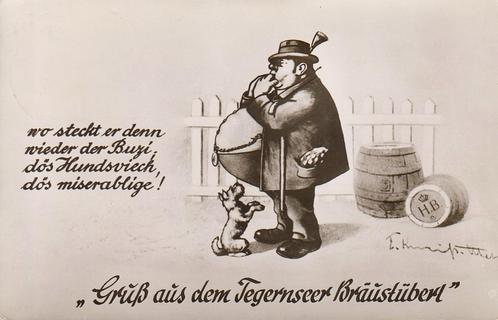 1950 - DUITSLAND - Tegernsee - Tegernsee Bräustüberl, Verzamelen, Postkaarten | Buitenland, Gelopen, Duitsland, 1940 tot 1960