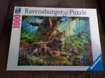 Puzzle Ravensburger 1000 pièces - Famille de loups dans les, Hobby & Loisirs créatifs, Enlèvement ou Envoi, 500 à 1500 pièces