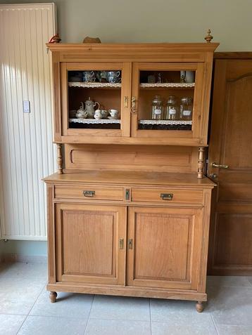 Antieke buffetkast in pitch pine, Antiek, 100 à 150 cm, Enlèvement, Utilisé