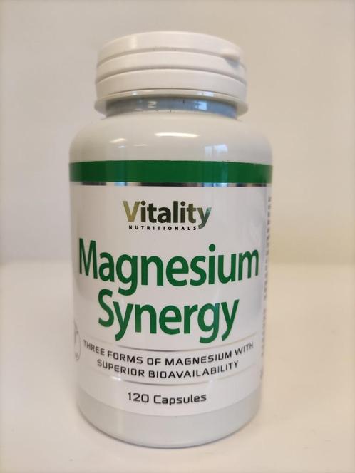 Vitality Magnesium Synergy 120 capsules, 50 stuks, Sport en Fitness, Gezondheidsproducten en Wellness, Nieuw, Verzenden