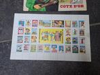 Hergé Kuifje Cote d'or - Vel zegels/vignetten 50 jaar (1979), Collections, Personnages de BD, Tintin, Image, Affiche ou Autocollant