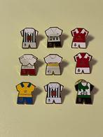 9 Pin’s Maillots de Foot - Vintage - état neuf, Collections, Collections Autre, Collection, Pin’s, Football, Supporter, Hobby