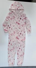 Mt 134 Lichtroze onesie met eenhoorns, paarden en sterren, Kinderen en Baby's, Kinderkleding | Maat 134, Nacht- of Onderkleding
