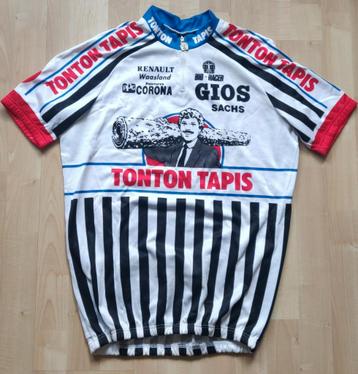 Vintage koerstrui wielershirt Tonton Tapis 1991