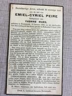 Oorlogsslachtoffer E.Peire Kortemark +1944 KOKSIJDE WOII, Verzamelen, Bidprentjes en Rouwkaarten, Ophalen, Bidprentje