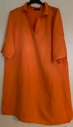 Robe en lin orange à manches pliables, Neuf, La maison du lin, Taille 38/40 (M), Enlèvement ou Envoi
