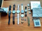 Lot van 5 horloges, pedometer en onderdelen waaronder Tissot, Casio, Cuir, Acier, Utilisé
