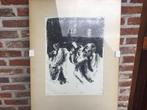 Litho 2/5 van Joris Tinel 1969 afmeting kader 70x50 cm., Antiek en Kunst, Ophalen