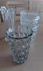 Vazen, Wit, Ophalen of Verzenden, Minder dan 50 cm, Glas