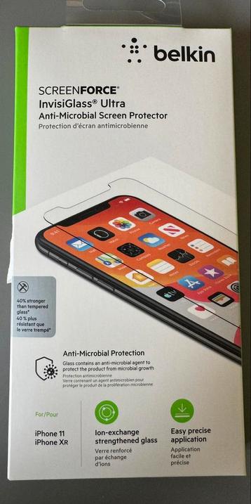 Protège écran Belkin iPhone, Neuf, IPhone 11, Façade ou Cover