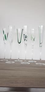6 champagneglazen, Verzamelen, Glas en Drinkglazen, Ophalen, Nieuw, Overige typen