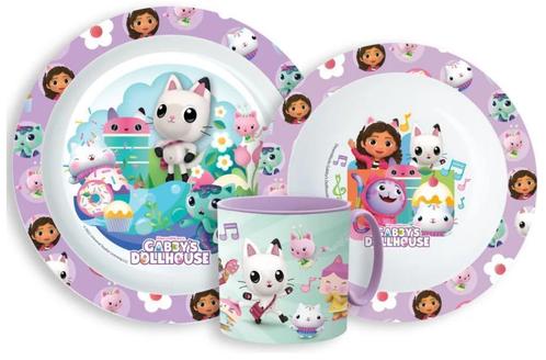 Gabby's Poppenhuis Kinderservies met Mok - Magnetron, Kinderen en Baby's, Overige Kinderen en Baby's, Nieuw, Ophalen of Verzenden