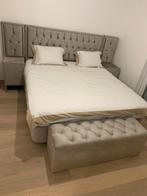 Lit coffre, Enlèvement ou Envoi, Beige, Comme neuf, 180 cm