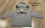 Grijze trui met kap (Fina Ejerique, maat 68), Kinderen en Baby's, Babykleding | Maat 68, Ophalen of Verzenden, Zo goed als nieuw