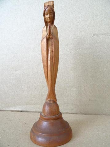 Houten Mariabeeld Mariabeeldje 14cm volkskunst houtsnijwerk beschikbaar voor biedingen
