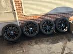 Bmw set 5x120 zwarte velgen met banden 18inch, Ophalen, 18 inch, Banden en Velgen