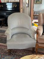 Lichtblauwe zetel fauteuil, Ophalen, Gebruikt