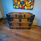 Boîte de voyage ancienne en bois - originale, robuste, Enlèvement ou Envoi