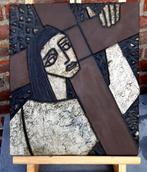 Groot basrelief, in de trend van Oscar Colbrandt ., Antiek en Kunst, Kunst | Beelden en Houtsnijwerken, Ophalen