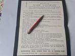 Rouwbrief + bidprentje Marie Vanneste 1881-1952x corneillie, Ophalen of Verzenden
